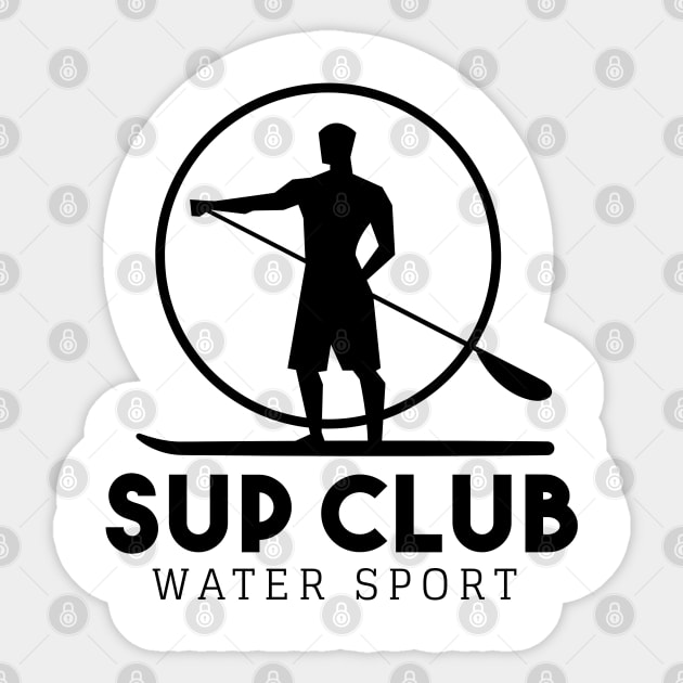 SUP - Classic Black and White Sticker by Hayden Mango Collective 